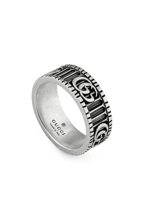 gucci ring black|gucci silver band ring.